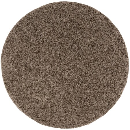 Safavieh SGA-Athens Shag 6 ft. x 7 in. Round Area Rug - Taupe SGA119T-7R